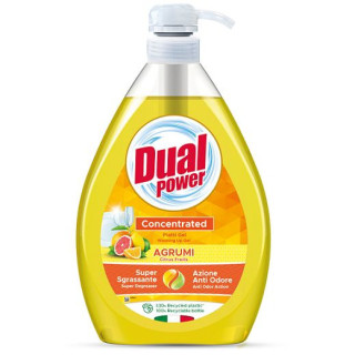 Dual Power Citrus 1L – Skoncentrowany płyn do naczyń z pompką