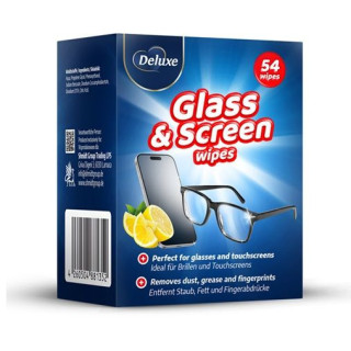 Deluxe Glass & Screen Wipes-nawilżane chusteczki do okularów i ekranów 54szt. |www.niemka.pl