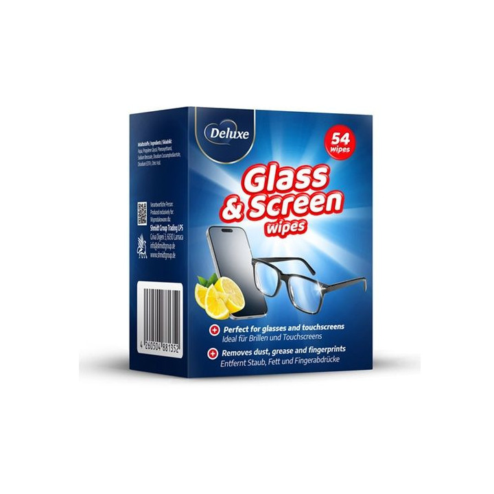 Deluxe Glass & Screen Wipes-nawilżane chusteczki do okularów i ekranów 54szt. |www.niemka.pl
