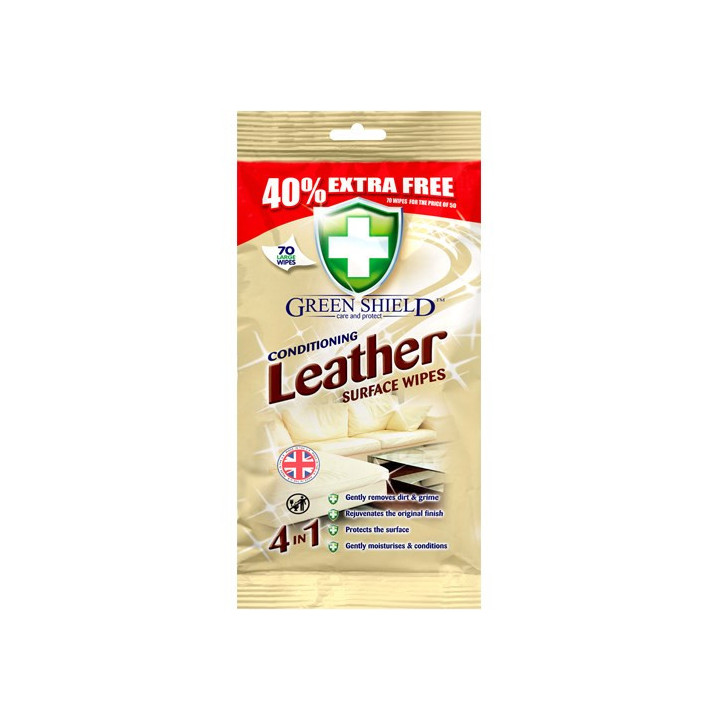Green Shield Leather Chusteczki 70szt
