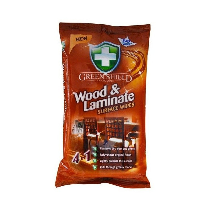 Green Shield chusteczki 50szt brąz. Wood