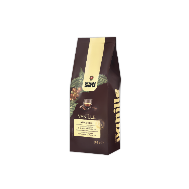 Kawa smakowa Cafe Sati Vanille - waniliowa kawa ziarnista 500g