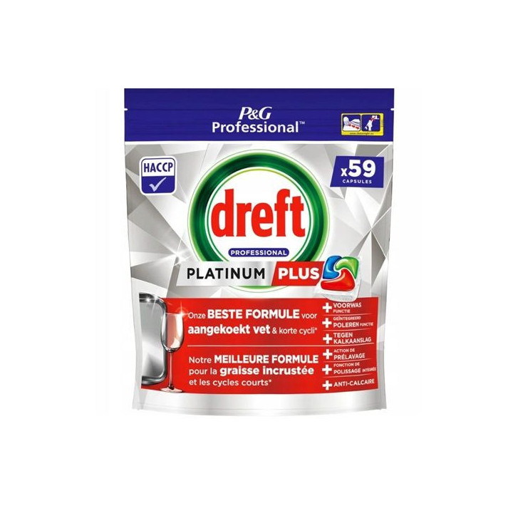 Dreft Platinum Plus 59szt. - Tabletki Do Zmywarki Original
