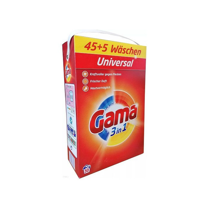Gama (Vizir) Uniwersalny Proszek do Prania 3 kg – 50 prań