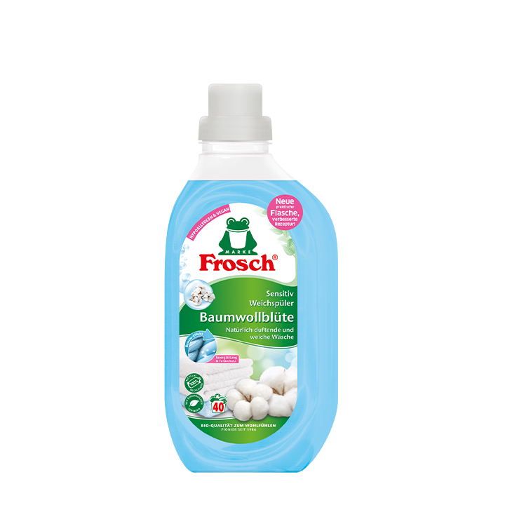 Frosch Sensitiv Baumwollblute- Płyn do płukania kwiat bawełny 880ml (40płukań) |www.niemka.pl