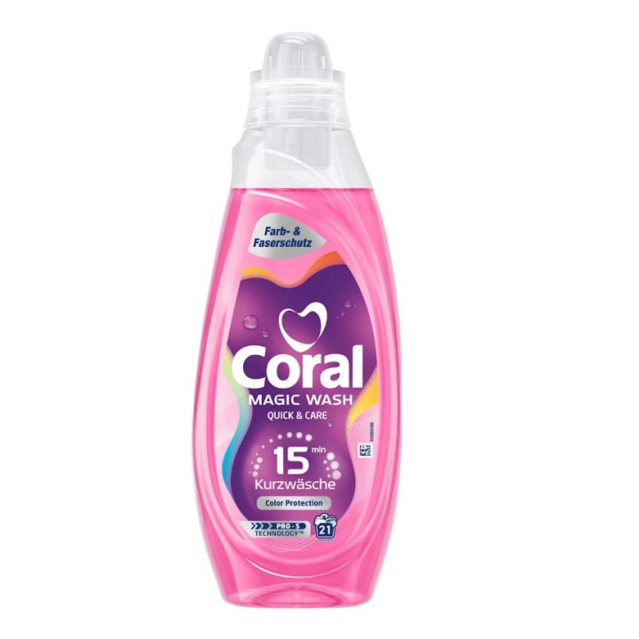 Coral Magic Wash Color- Żel do szybkiego prania tkanin kolorowych 840ml (21prań) |www.niemka.pl
