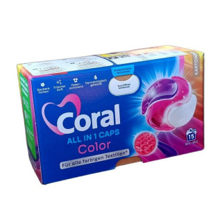 Coral All-in-1 Color- Kapsułki do prania tkanin kolorowych 15szt |www.niemka.pl
